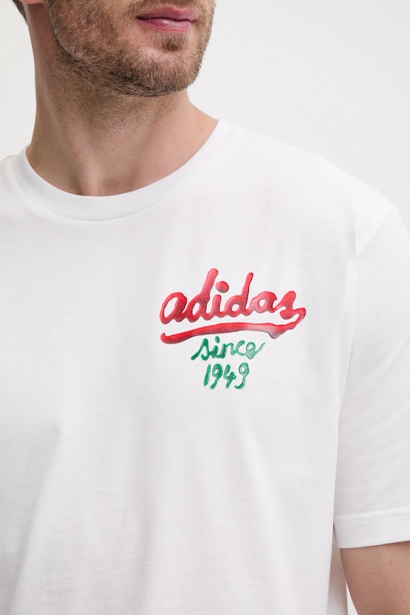 Bavlnené tričko adidas Food Sauce Graphic Tee biela JM6464