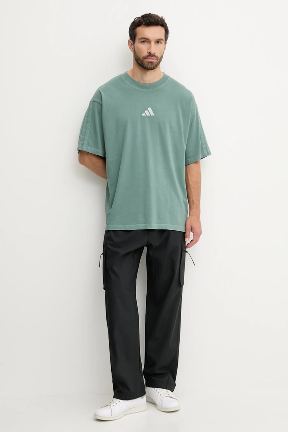 Βαμβακερό μπλουζάκι adidas All SZN JN0610 τιρκουάζ AW25
