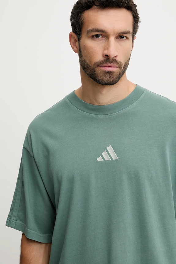 Βαμβακερό μπλουζάκι adidas All SZN τιρκουάζ JN0610