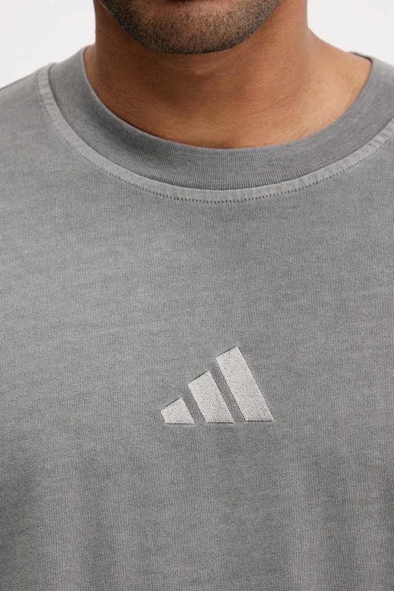 Bombažna kratka majica adidas All SZN JN0611 siva