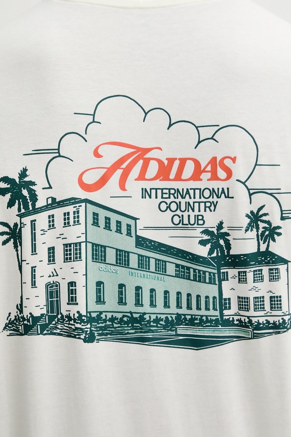 Памучна тениска adidas Country Club Scenic Graphic Tee JN2512