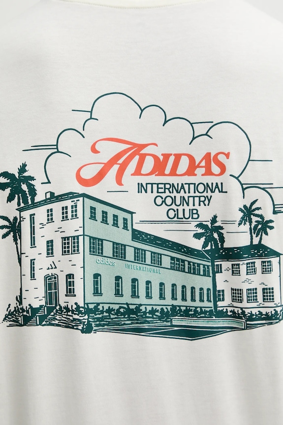 Памучна тениска adidas Country Club Scenic Graphic Tee JN2512