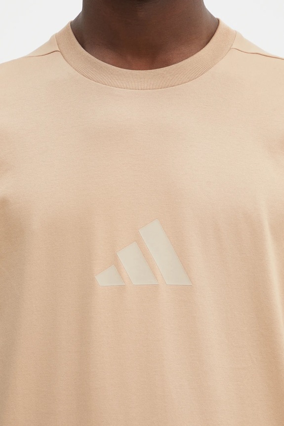 adidas t-shirt bawełniany x Z.N.E JW4737 beżowy