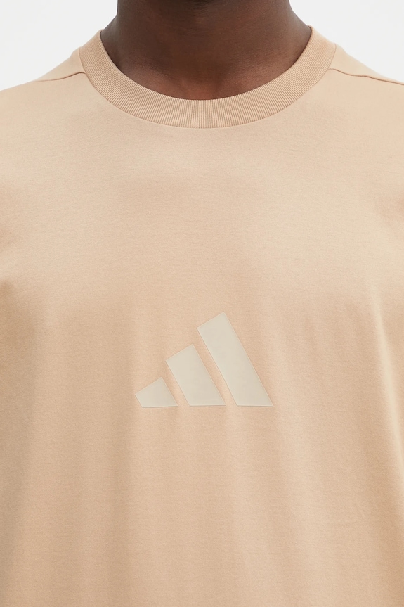 adidas t-shirt bawełniany x Z.N.E JW4737 beżowy