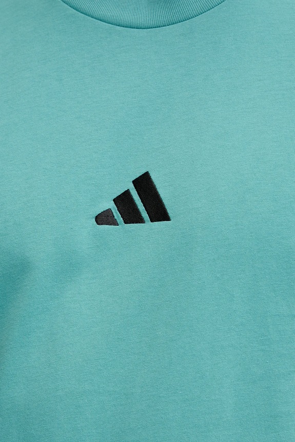 Βαμβακερό μπλουζάκι adidas Essentials JX0732 τιρκουάζ