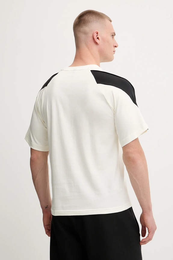 Ρούχα Βαμβακερό μπλουζάκι adidas Stadium JX5640 μπεζ