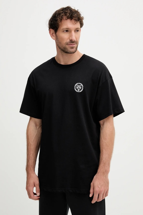 PLEIN SPORT tricou din bumbac print negru PAEC.MTK8324.STE001N