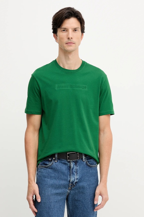 Armani Exchange t-shirt bawełniany nadruk zielony XM001414.AF16432
