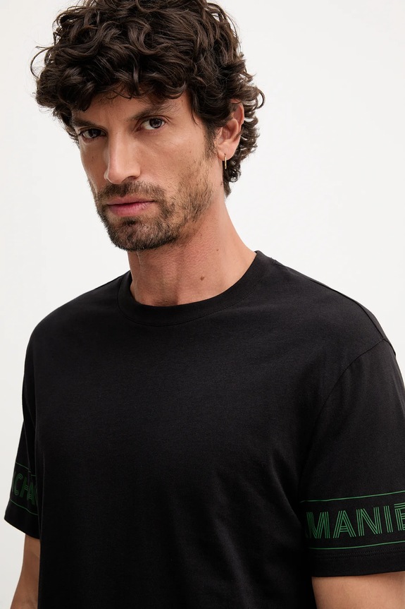 Armani Exchange t-shirt bawełniany czarny XM001437.AF10356