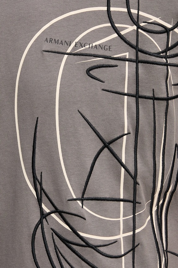 Armani Exchange t-shirt bawełniany XM001441.AF10362 brązowy