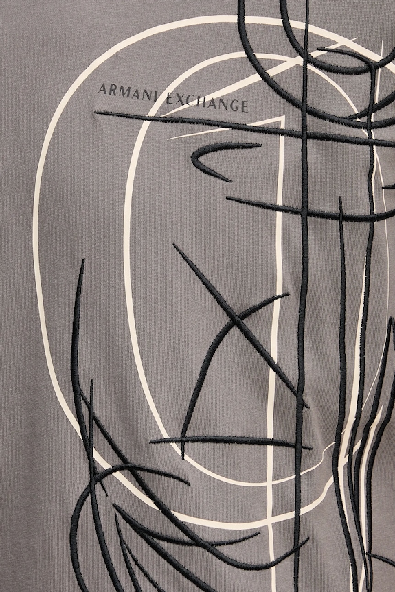 Armani Exchange t-shirt bawełniany XM001441.AF10362 brązowy