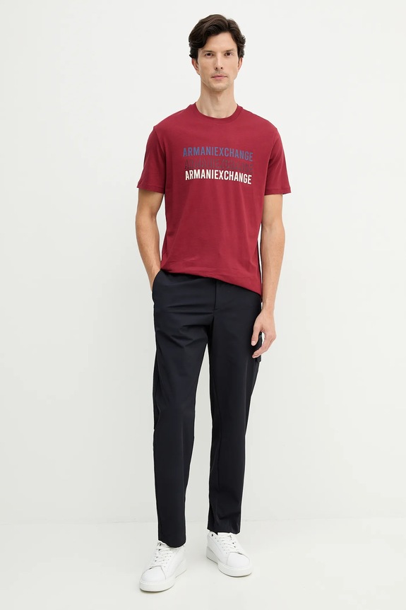 Armani Exchange t-shirt XM001444.AF10358 bordowy AW25