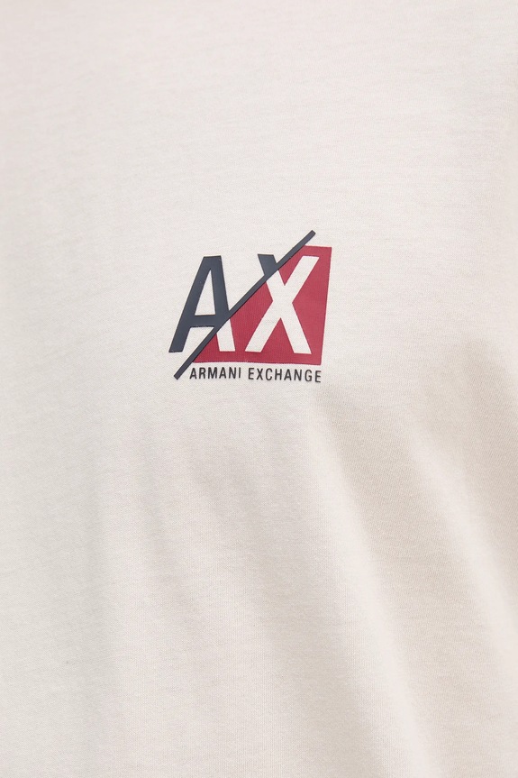Bavlnené tričko Armani Exchange béžová XM001451.AF10356