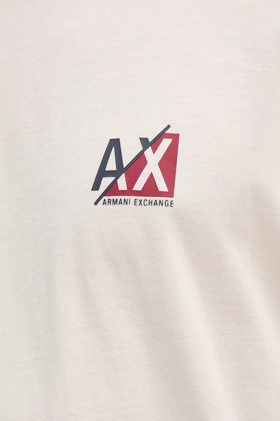 Bavlnené tričko Armani Exchange béžová XM001451.AF10356