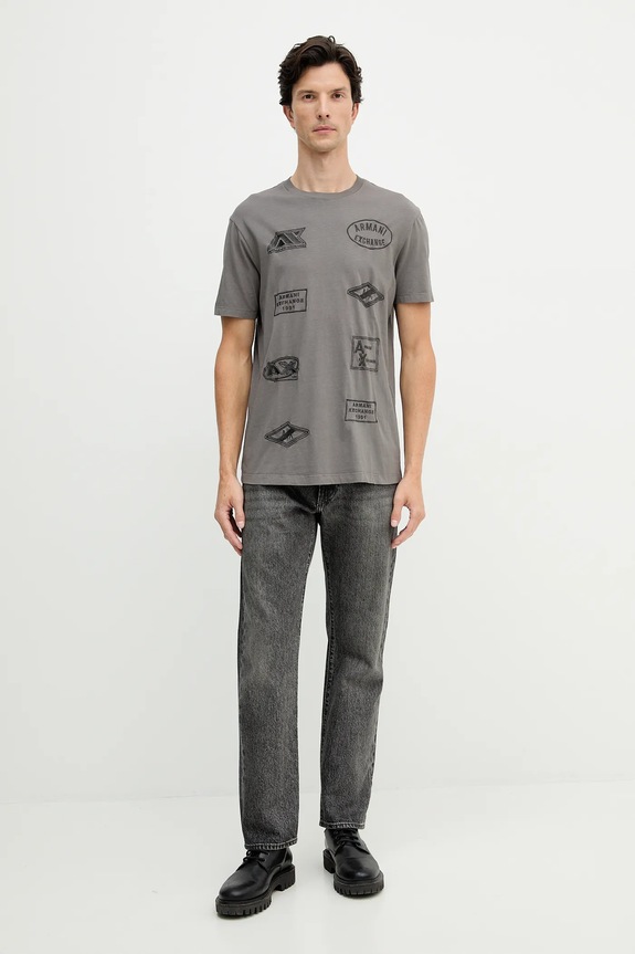 Armani Exchange t-shirt bawełniany XM001899.AF16283 szary AW25