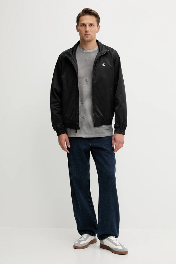 Bombažna kratka majica Armani Exchange XM001900.AF10356 siva AW25