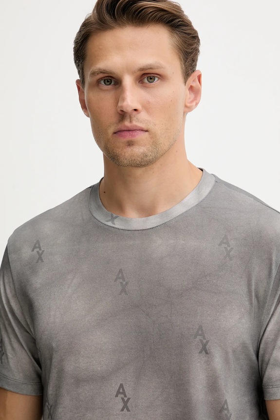Bombažna kratka majica Armani Exchange siva XM001900.AF10356