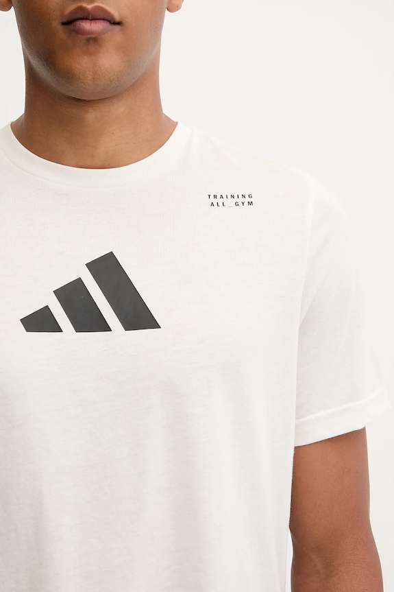 T-shirt προπόνησης adidas Performance Category Training Graphic JM8976 μπεζ