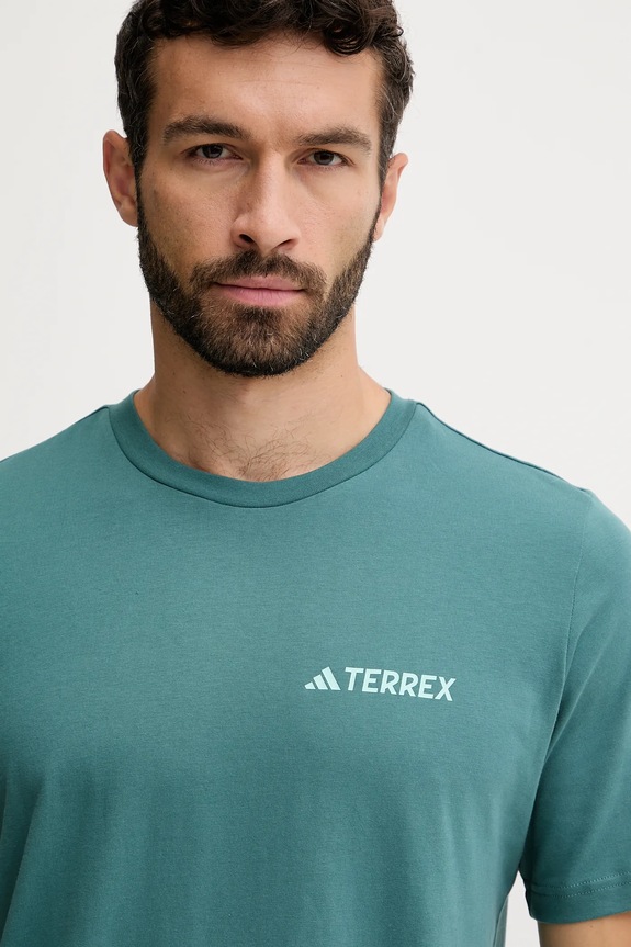 adidas TERREX t-shirt sportowy turkusowy JW3560