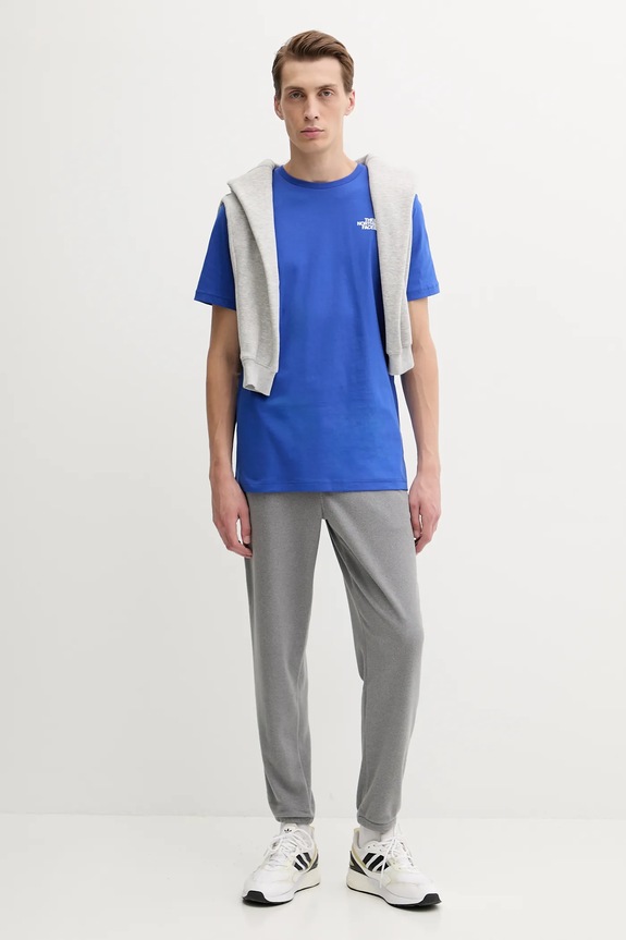 The North Face t-shirt bawełniany Redbox NF0A87NPEF11 niebieski AW25