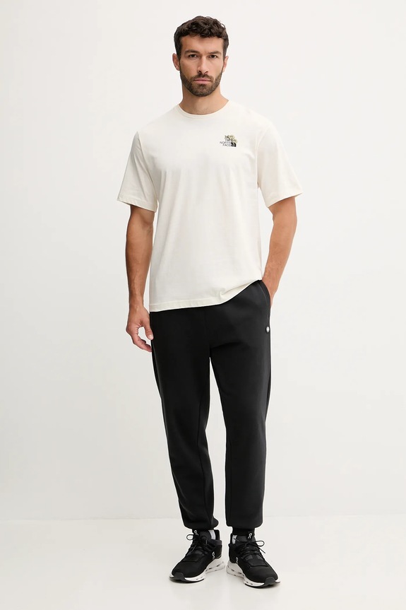 The North Face cotton t-shirt Flower Dome NF0A8EGXQLI1 beige AW25