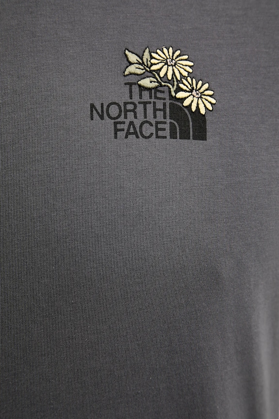 Bavlnené tričko The North Face Flower Dome NF0A8EGXRHI1 sivá