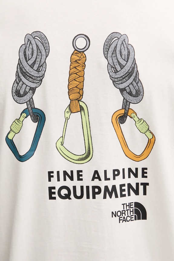 The North Face t-shirt bawełniany NF0A8F2GQLI1 beżowy