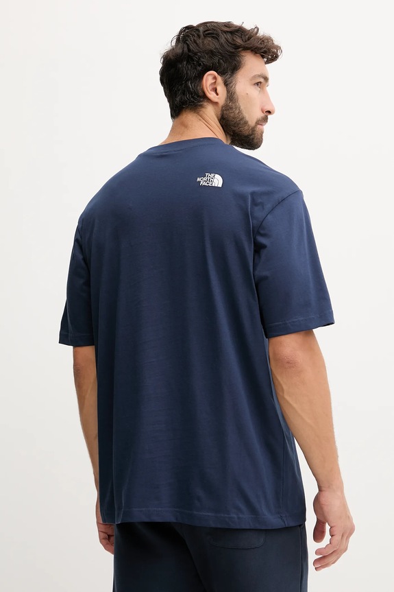 Oblečenie Bavlnené tričko The North Face Essential NF0A87NR8K21 tmavomodrá