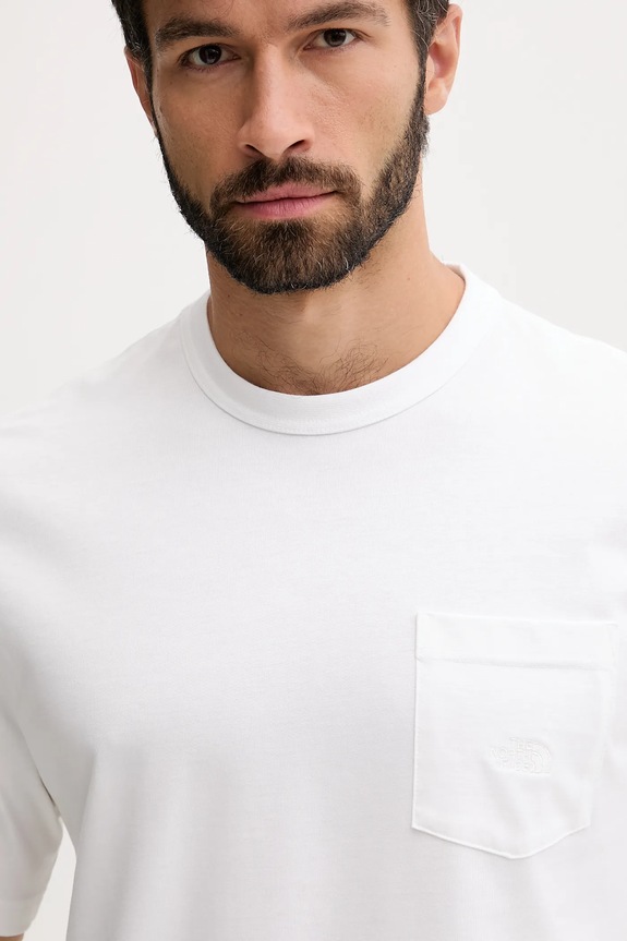 The North Face tricou din bumbac Dome Relaxed alb NF0A8DYPFN41