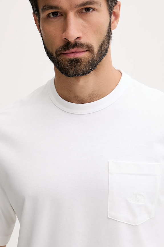 The North Face tricou din bumbac Dome Relaxed alb NF0A8DYPFN41