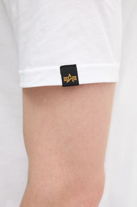 Alpha Industries t-shirt in cotone bianco 148525.528