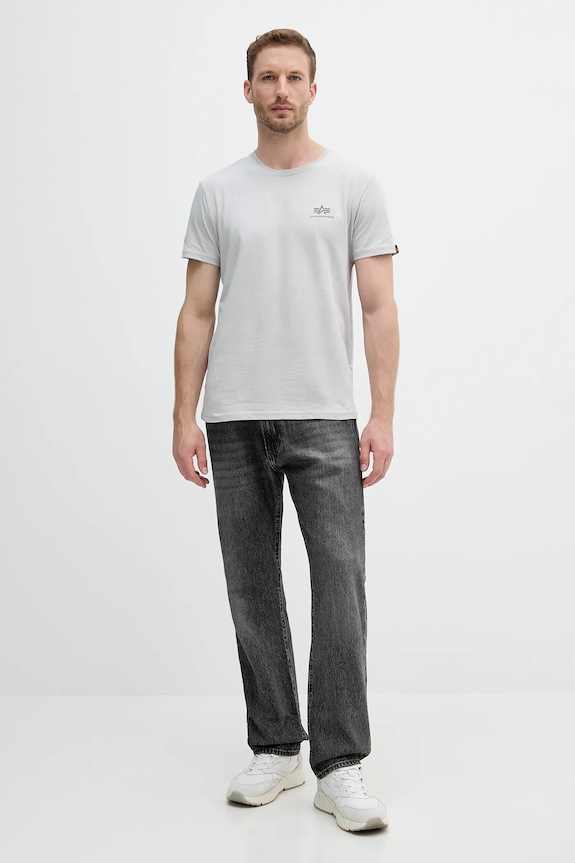 Alpha Industries t-shirt in cotone 188505.666 grigio SS26