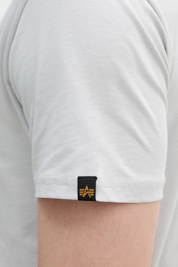 Alpha Industries t-shirt in cotone 188505.666 grigio