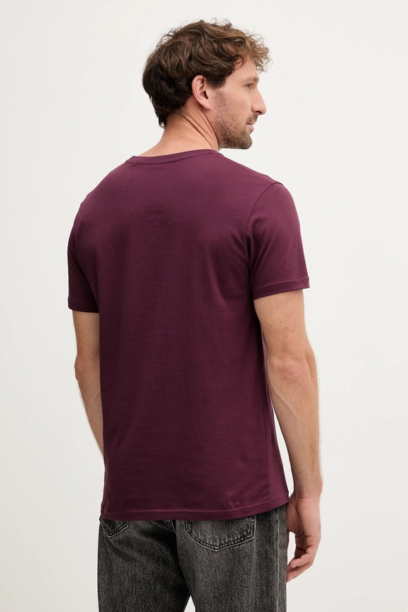 Oblečenie Bavlnené tričko Alpha Industries 146509.608 burgundské