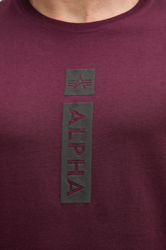 Bavlnené tričko Alpha Industries 146509.608 burgundské
