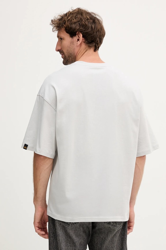 Oblečenie Bavlnené tričko Alpha Industries 156551.666 sivá