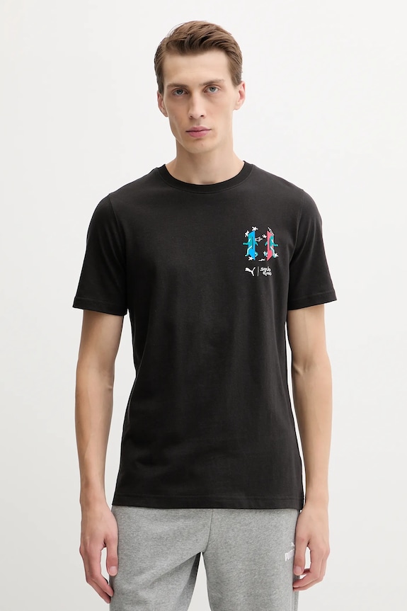 Odzież Puma t-shirt bawełniany PUMA x SQUID GAME 630706 czarny