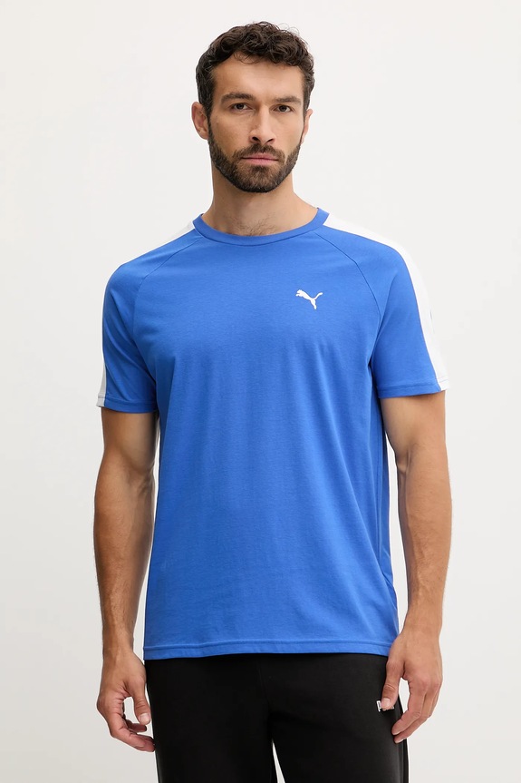 Bavlnené tričko Puma Tee nášivka fialová 629592