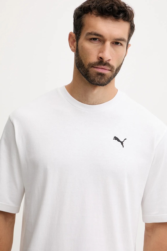 Bavlnené tričko Puma Wardrobe Essential biela 629645