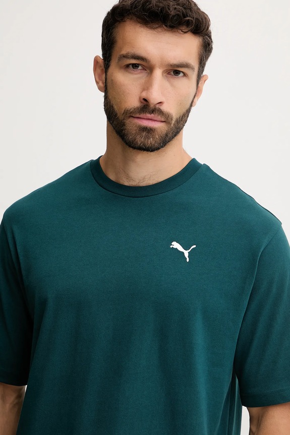 Bavlnené tričko Puma Wardrobe Essential zelená 629645