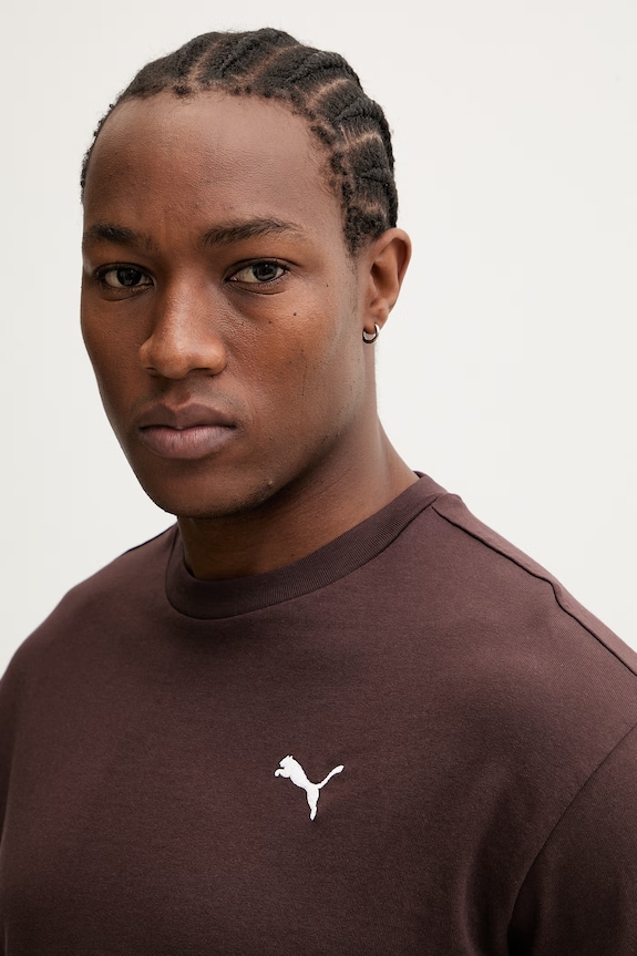 Бавовняна футболка Puma коричневий 629645