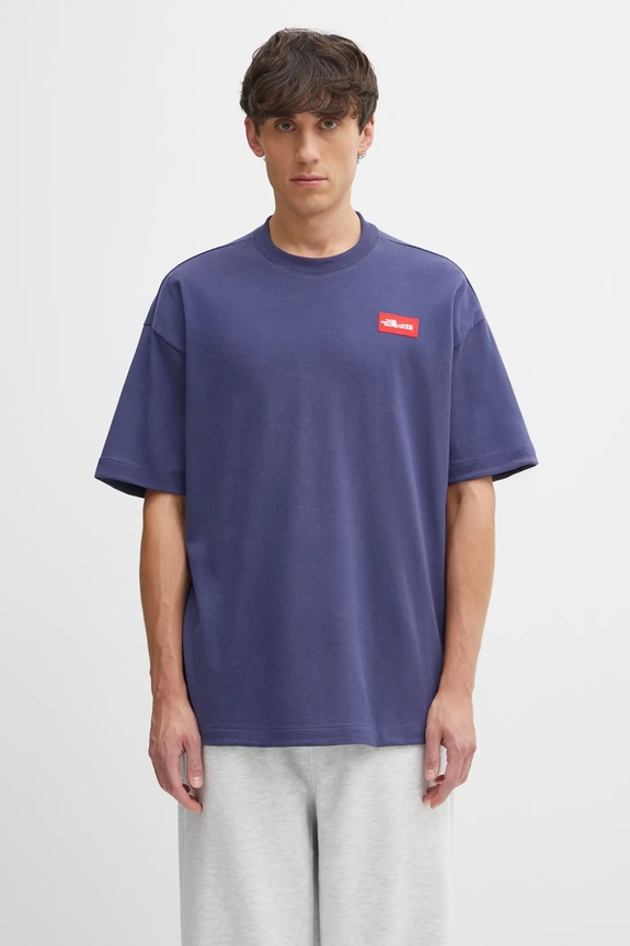 The North Face cotton t-shirt Redbox cotton blue NF0A8EG5BOT1