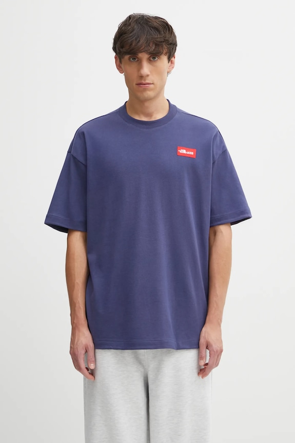 The North Face cotton t-shirt Redbox cotton blue NF0A8EG5BOT1