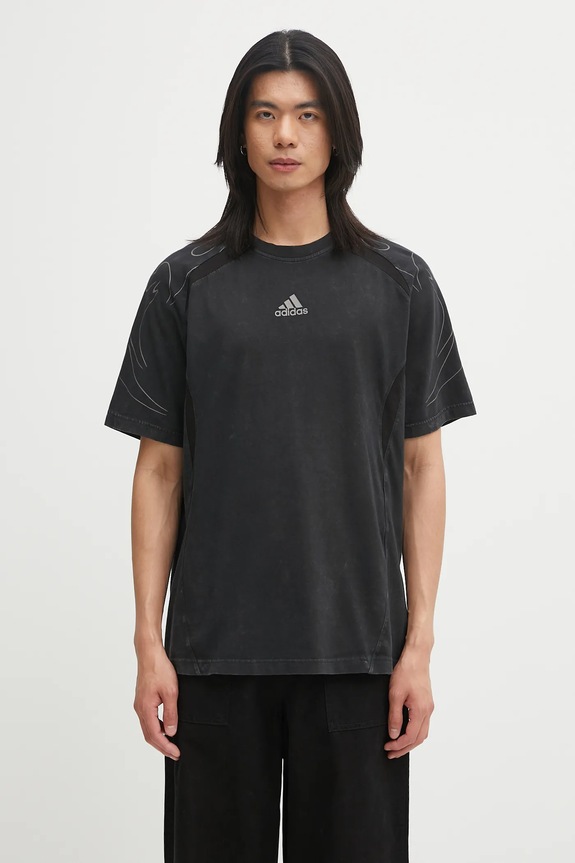 adidas Originals t-shirt bawełniany Adilenium Tg Te nadruk czarny KF8538