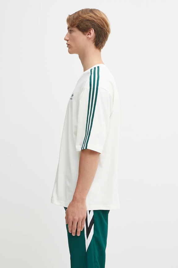 Памучна тениска adidas Originals Oversize Tee KA0478 бежов AW25