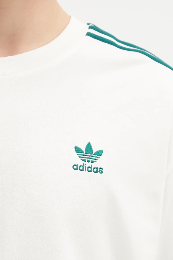 Хлопковая футболка adidas Originals Oversize Tee KA0478 бежевый