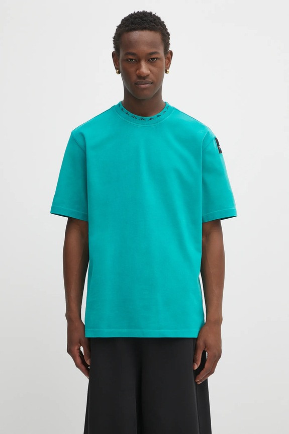 adidas Originals cotton t-shirt EQT Tee cotton turquoise JV5822