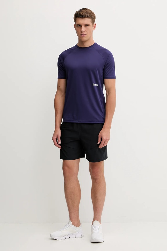Hummel T-shirt treningowy męski 229885 fioletowy SS26