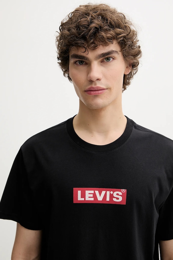 Bavlněné tričko Levi's černá A2082.0205