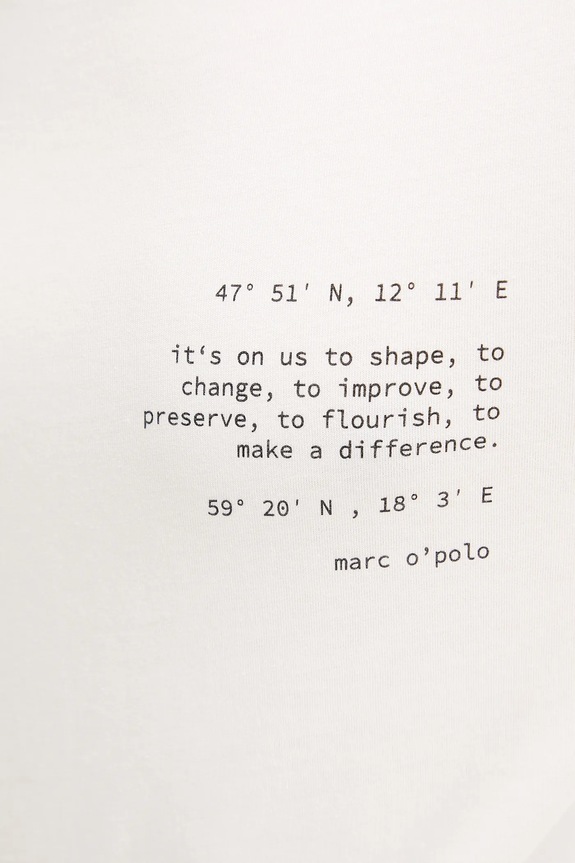 Βαμβακερό μπλουζάκι Marc O'Polo 526201251138 μπεζ